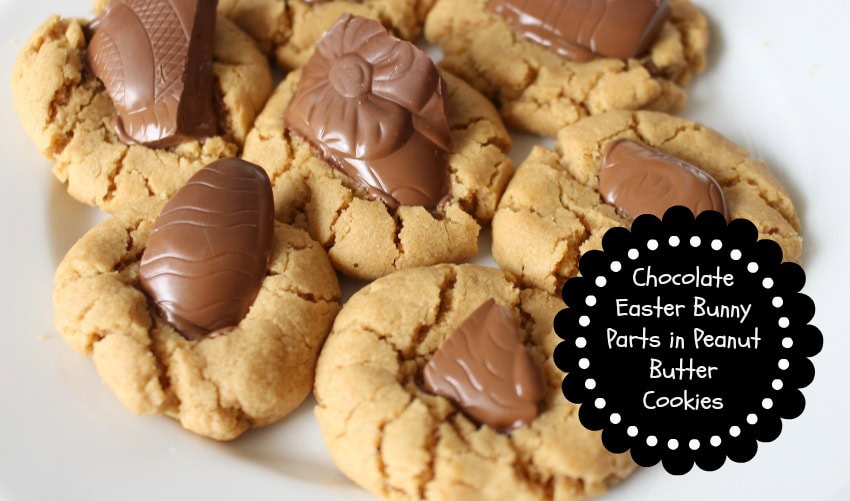Peanut Butter Cookies With Chocolate Easter Bunny Parts Laura Kelly s 