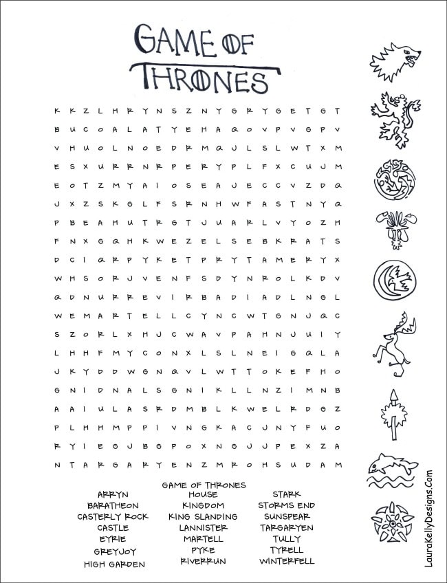 Game Of Thrones Party Laura Kelly s Inklings