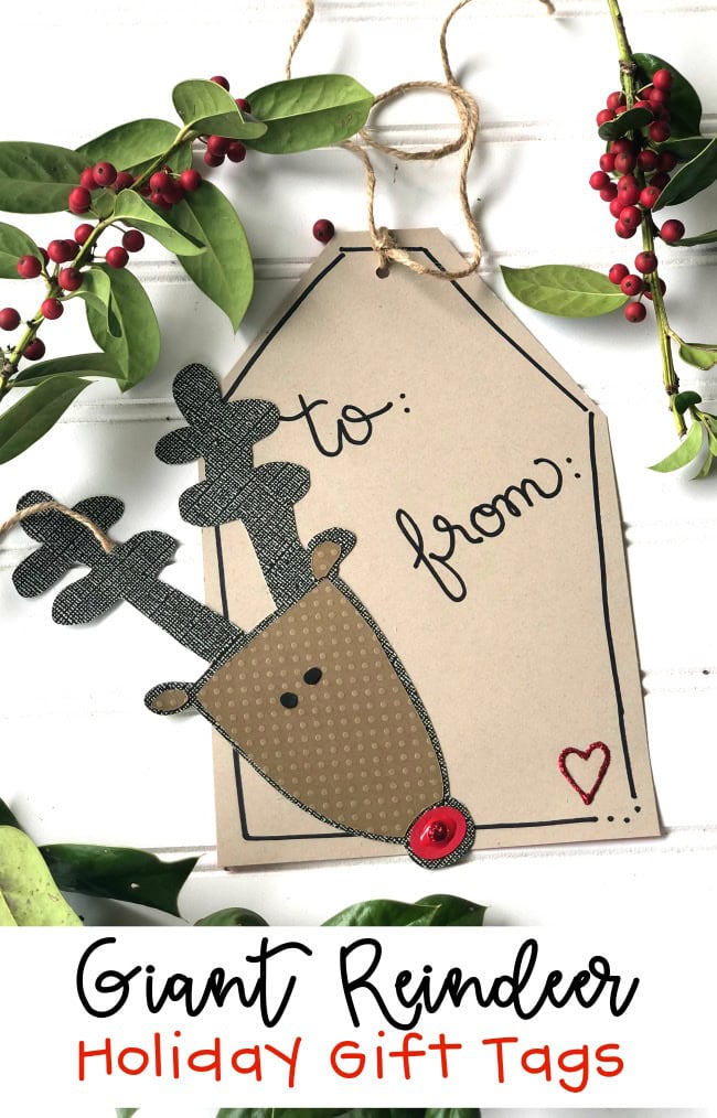 Giant Reindeer Gift Tags for Hoiday Gifts Giant Reindeer Gift Tags