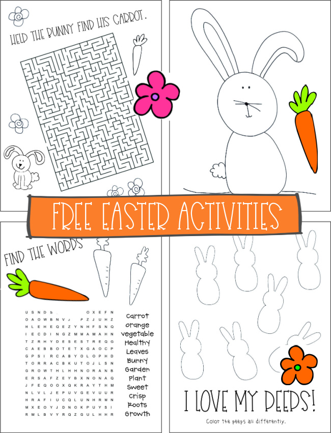 Free Printable Easter Tags - Activity Sheets